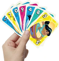 UNO Princesses Disney Jeu d'association de cartes, paquet de 112 cartes