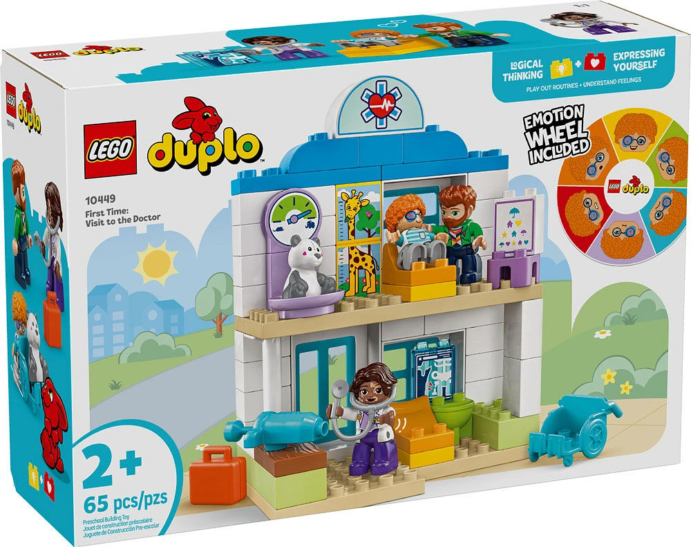 LEGO DUPLO Ma ville La première fois : La visite chez le médecin, Ensemble de jeu, Jouet de construction pour la motricité fine 10449