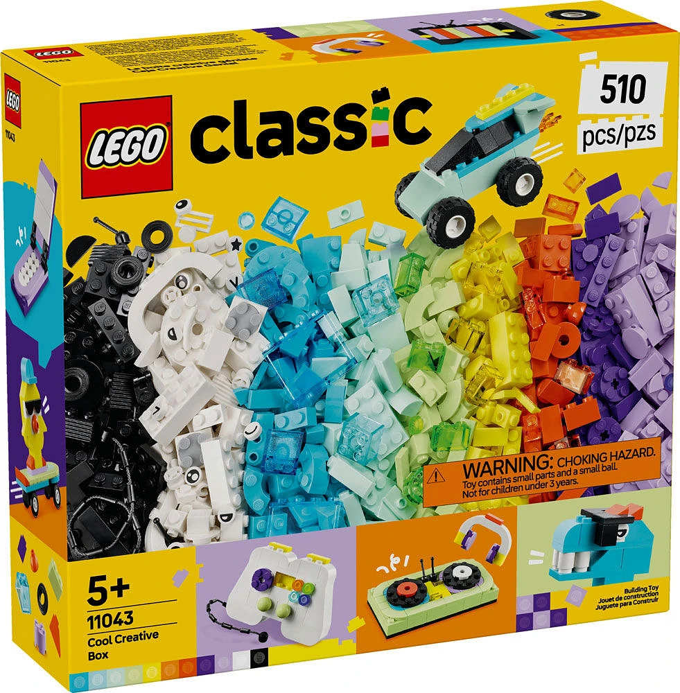 LEGO Classic Cool Creative Box Building Toy Set - Building Blocks Toy - Learning and Educational Toy - 11043