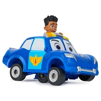 Disney Junior Firebuds, Véhicule à rétrofriction Jayden et Piston avec effet tournoyant