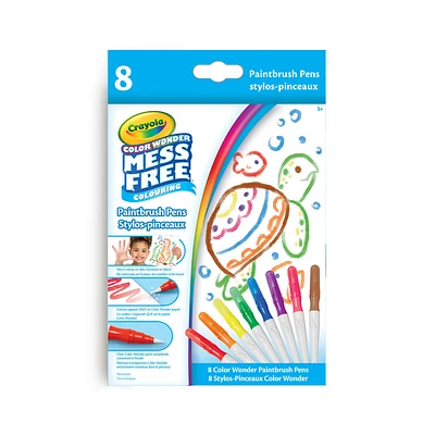 Crayola Color Wonder Mess-Free Paintbrush Pens, 8 Count