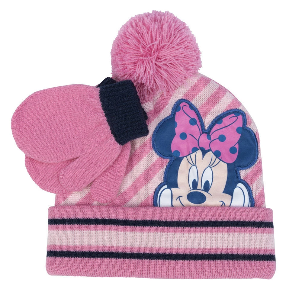 Minnie Mouse Hat And Glove Set Pink