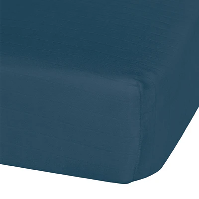 Perlimpinpin-Muslin fitted sheet-Navy