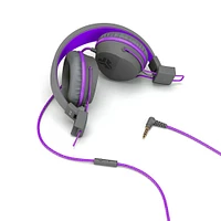 JLab Audio JBuddies Over Ear Headphones Purple/Gray