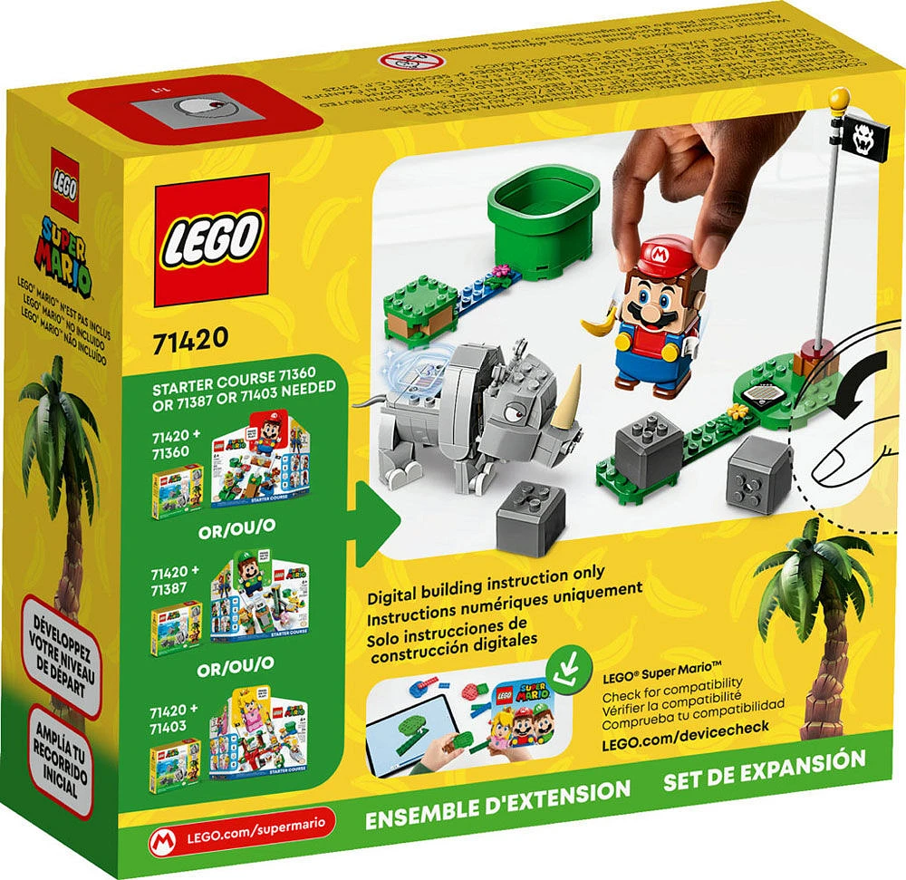 LEGO Super Mario Ensemble d'extension Rambi le rhinocéros 71420 (106 pièces)