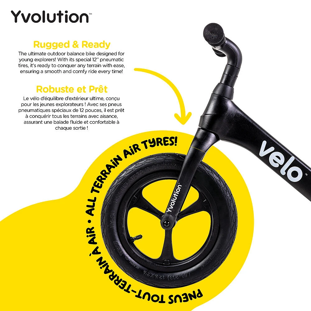 Yvolution Velo Pro Balance Bike - Black