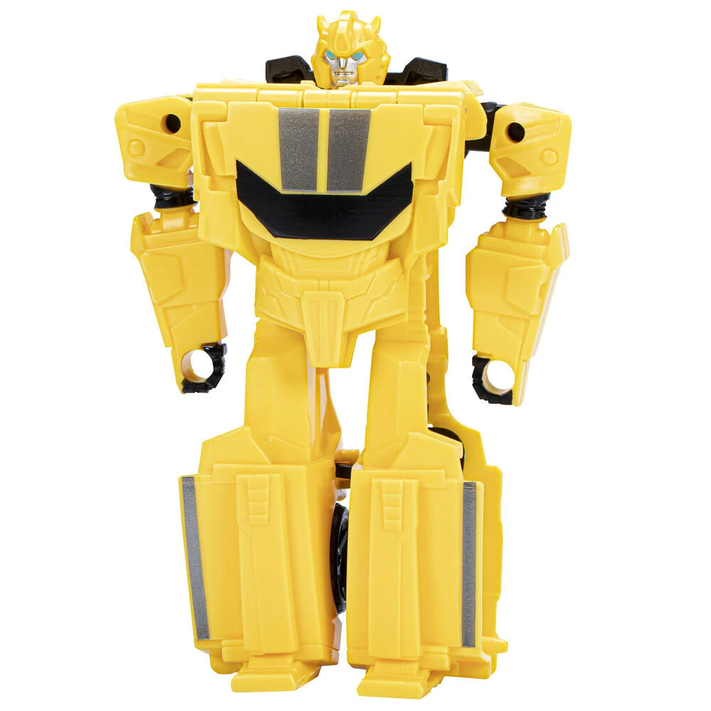 Transformers Toys EarthSpark 1-Step Flip Changer Bumblebee 4-Inch Action Figure, Robot Toys