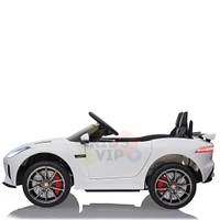 KidsVip 12V Kids & Toddlers Jaguar F Type Ride On Car w/Remote Control - White
