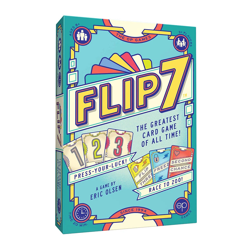 USAopoly Flip 7 Jeu De Cartes - Édition anglaise