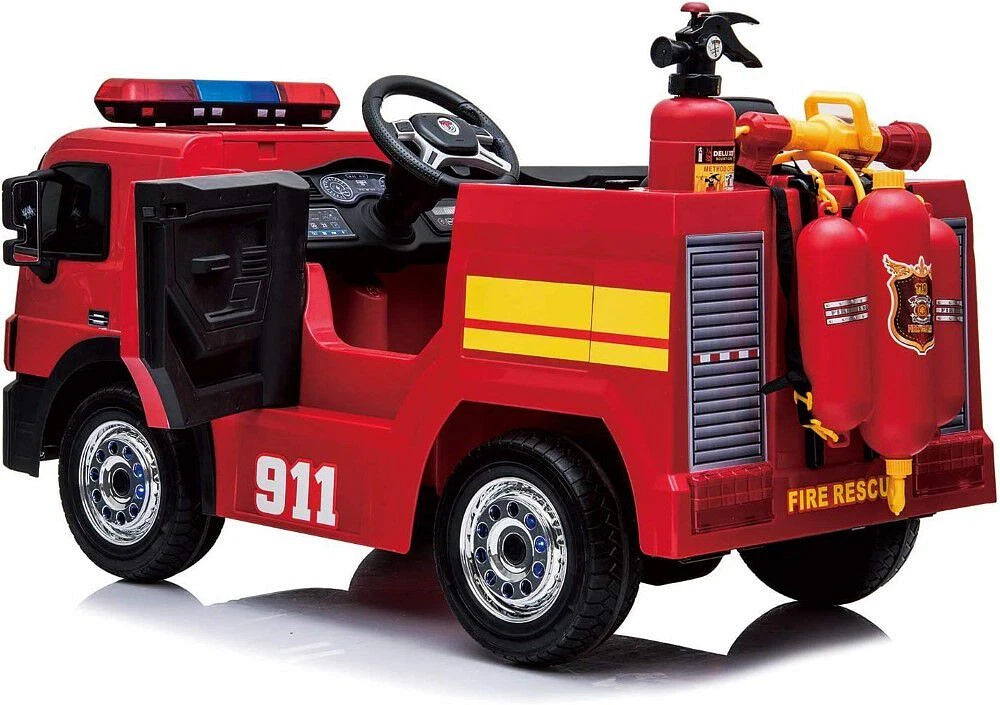 Voltz Toys Fire Truck with Remote and Fire Fighter Equipment