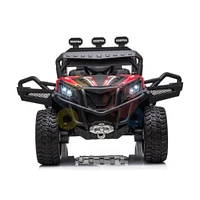 KidsVip 12V Enfants et Tout-Petits Junior Sport Utility UTV Voiture Eléctrique avec Commande à Distance - Rouge - Édition anglaise