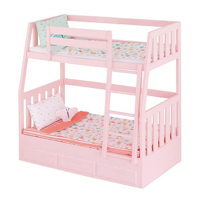 Our Generation Dreams for Two 18-inch Doll Butterfly-Themed Bunk Bed Furniture Set