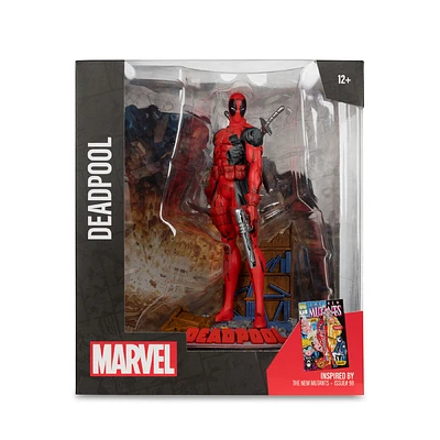 Marvel Deadpool 1:10th Scale Posed Figure with Scene (The New Mutants #98)