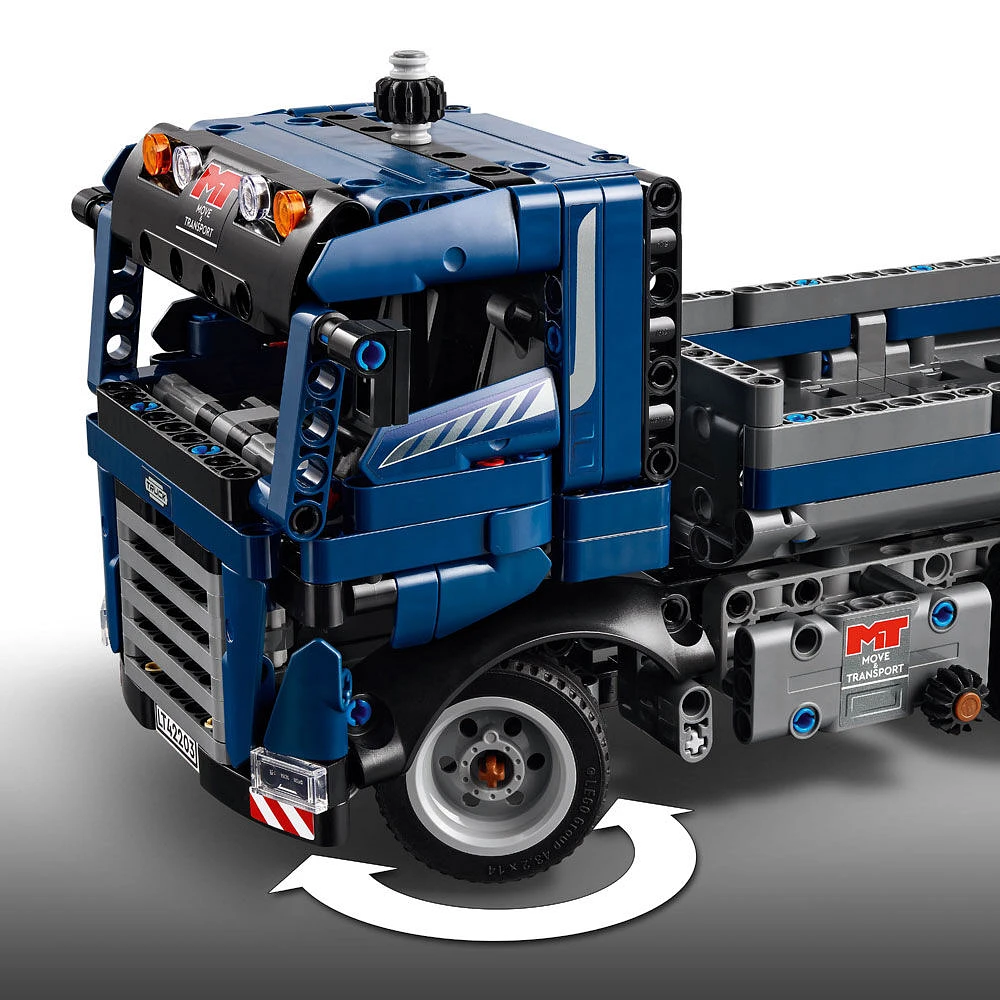 LEGO Technic Le camion à benne basculante, Ensemble de jouet pour enfants, Véhicule de construction bleu 42203