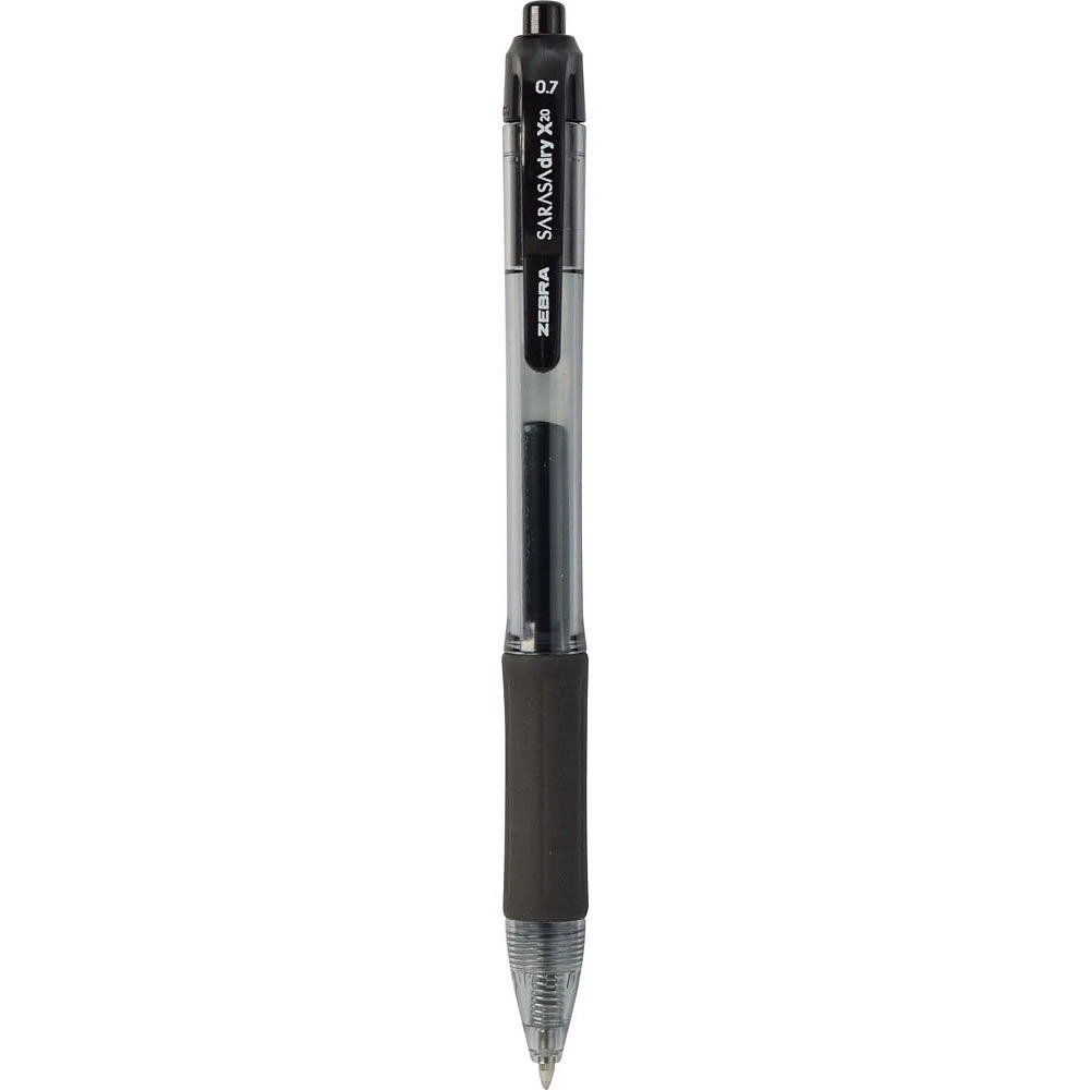 Zebra Sarasa X20 Retractable Gel Pen Black Ink 2pk