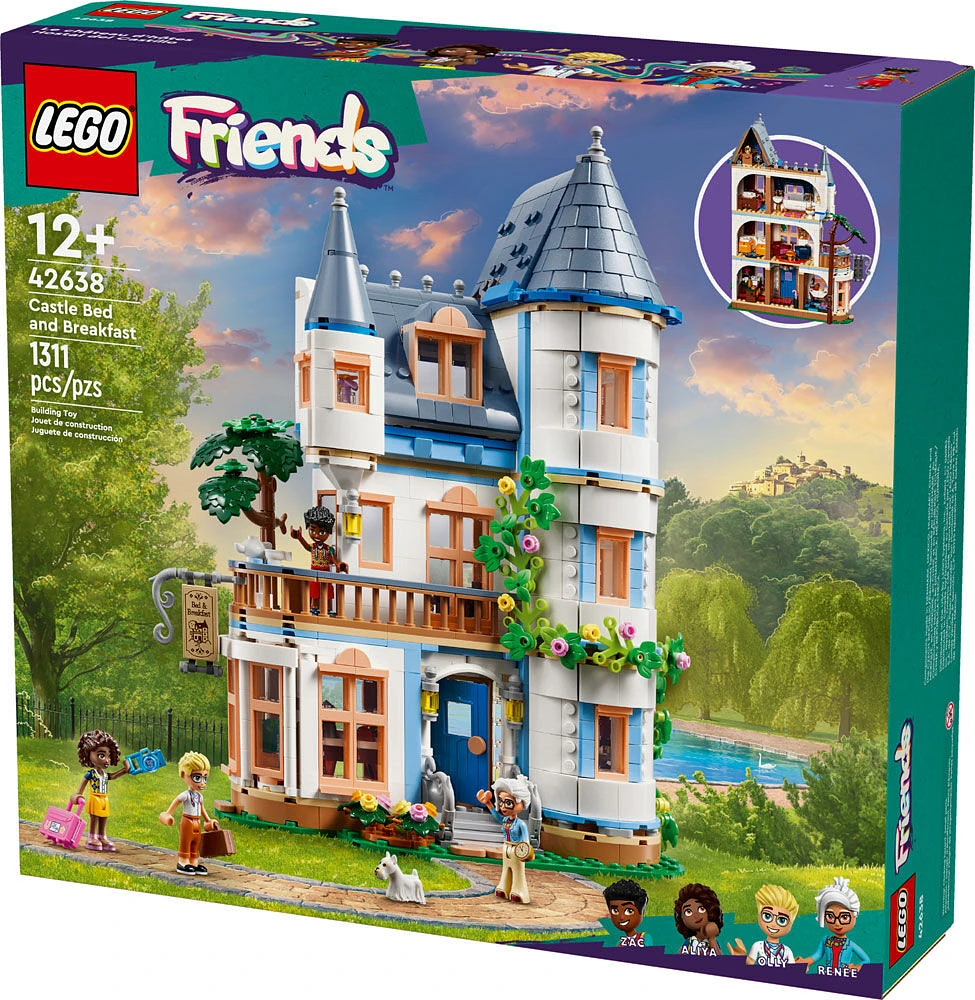 LEGO Friends Castle Bed and Breakfast Hotel Playset for Kids with 4 Mini-Dolls 42638