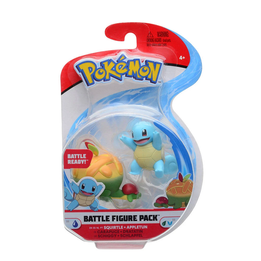 Pokémon - Figurine de combat, paquet de 2 - Carapuce (Squirtle) no 3 et Zigzaton de Galar (Galarian Zigzagoon)