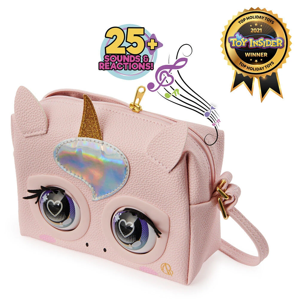 Purse Pets, Glamicorn Unicorn Interactive Purse Pet with Over 25 Sounds and Reactions