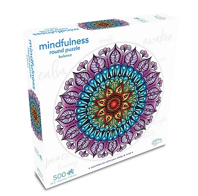 Mindful Living 500 piece Mandala Puzzle "Balance" - English Edition