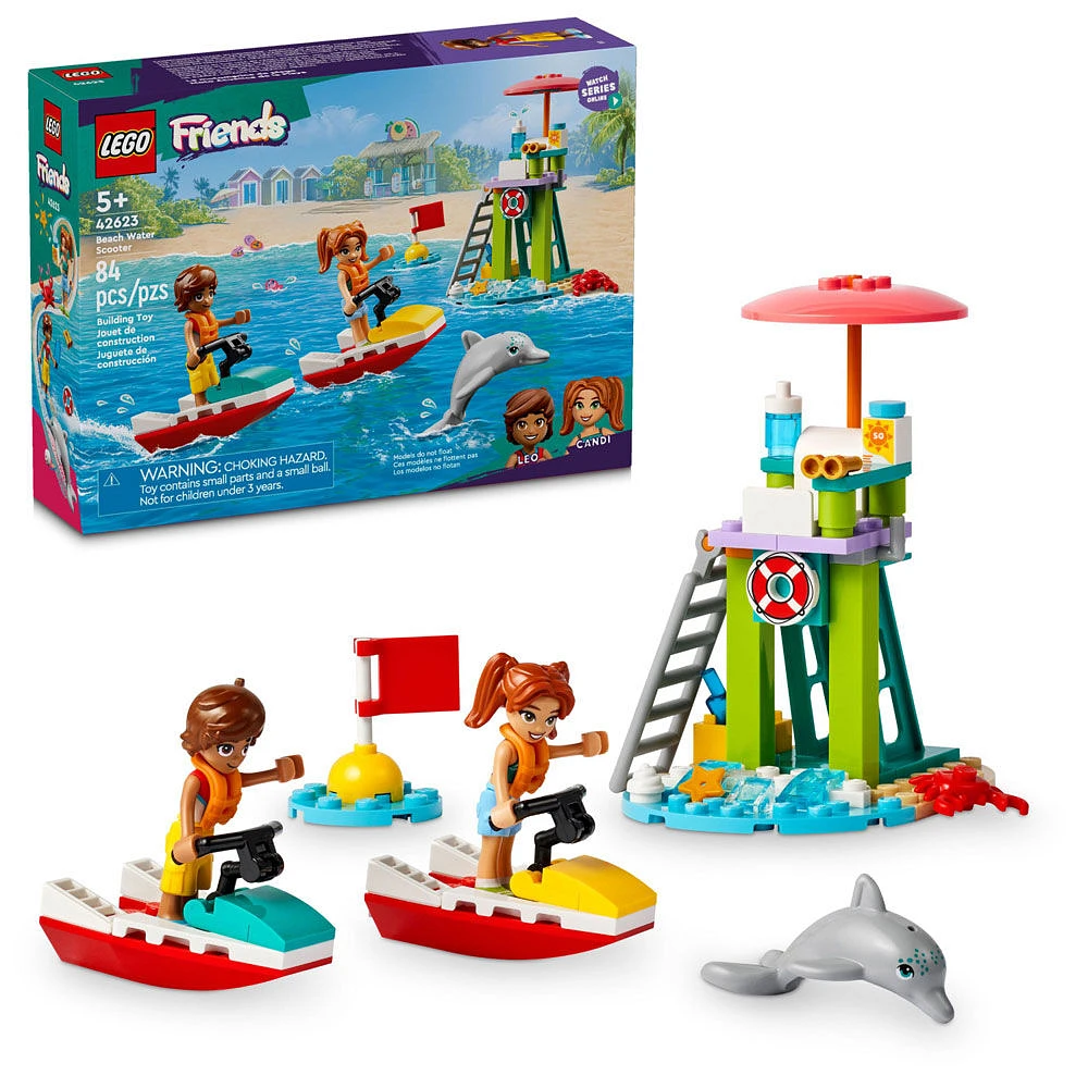 LEGO Friends Beach Water Scooter Lifeguard Toy Set for Kids, Learning and Imaginative Play 42623