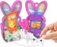 Polly Pocket Peeps, poupées et 2 coffrets de jeu avec 6 accessoires thématiques, jouet de voyage compact