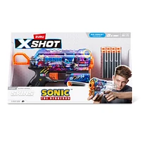 Pistola XSHOT Skins Flux - Sonic il Riccio Skin (8 dardi) di ZURU