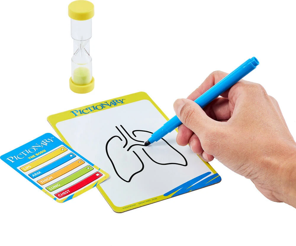 Jeu de société Pictionary - version anglaise - les motifs peuvent varier