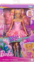 Barbie Fantaisie Poupée Fée, ailes et tenue à changement de couleur