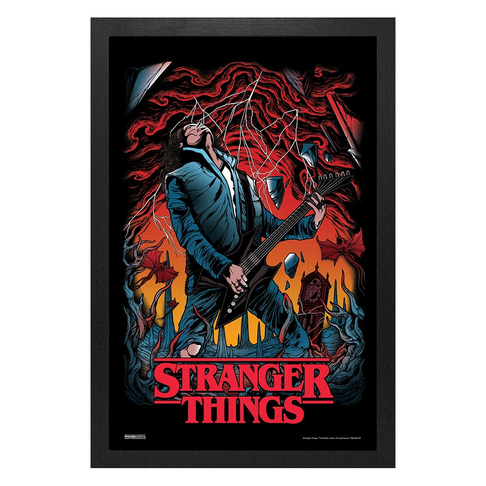 11X17 Framed Print-Stranger Things-Guitar Hero