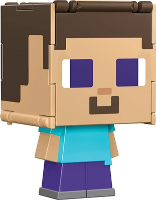 Minecraft Flippin' Figs Figures Collection, 2-in-1 Fidget Play, 3.75-in Scale & Pixelated Design (Characters May Vary)