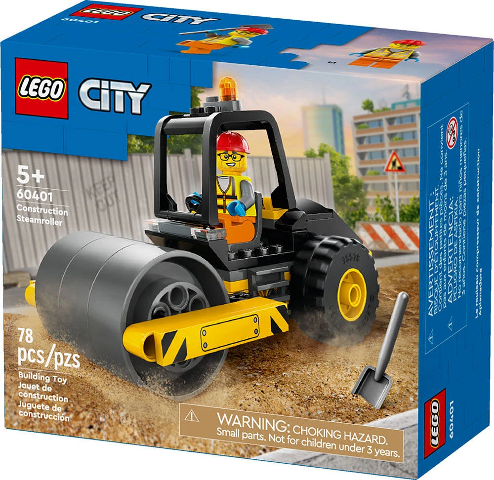 LEGO City Construction Steamroller Toy Set For Kids 60401