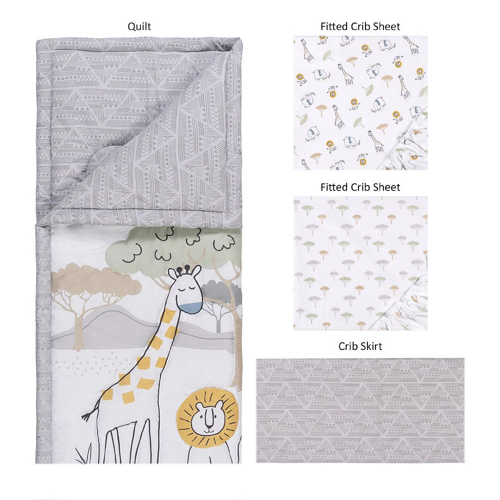 Trend Lab Tanzania 4 Piece Crib Bedding Set