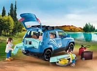 Playmobil - Famille avec voiture et caravane