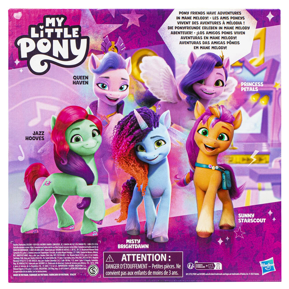 My Little Pony Collection Amis de Mélodia, 5 poneys de 7,5 cm - Notre exclusivité