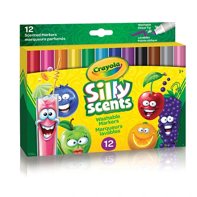 Crayola - Silly Scents Wedge Tip Markers, 12 count