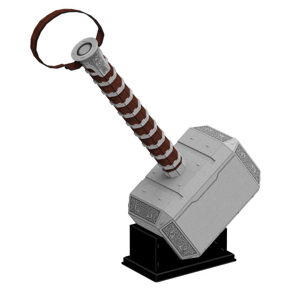 4D Build, Marvel Studios Thor's Hammer Mjolnir, Maquette 3D en papier, 84 pièces