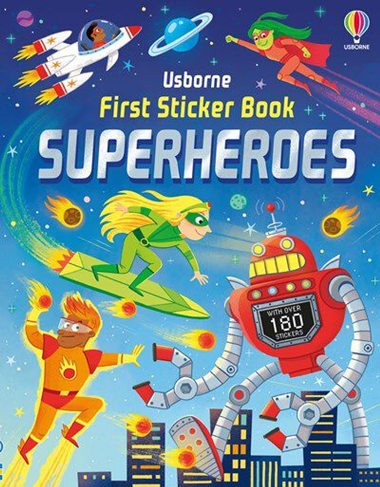 First Sticker Book Superheroes - Édition anglaise