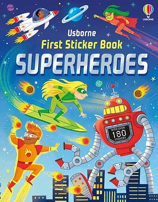 First Sticker Book Superheroes - English Edition