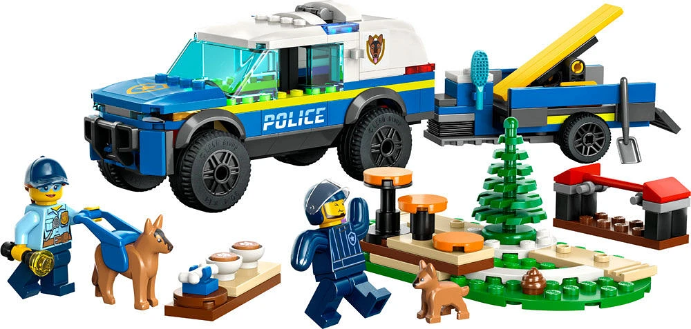 LEGO City Le dressage mobile des chiens policiers 60369 Ensemble de jeu de construction (197 pièces)