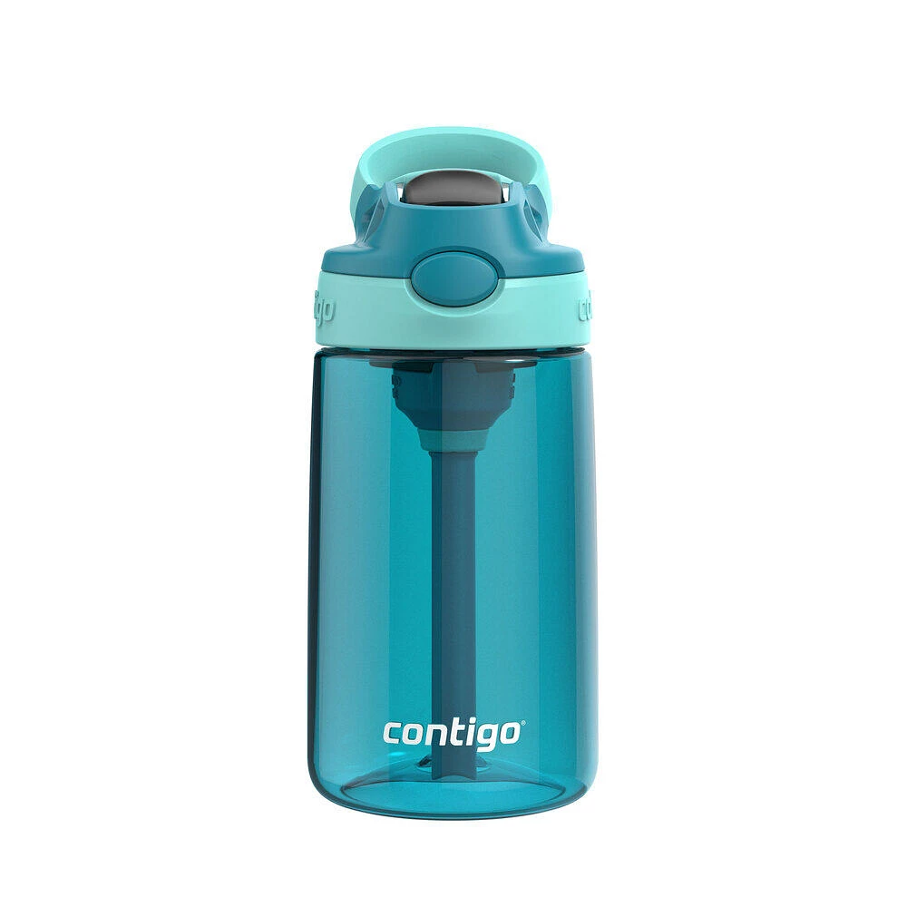 Contigo Aubrey Kids Leak-Proof Spill-Proof Water Bottle, Juniper Jade Vine, 14 oz