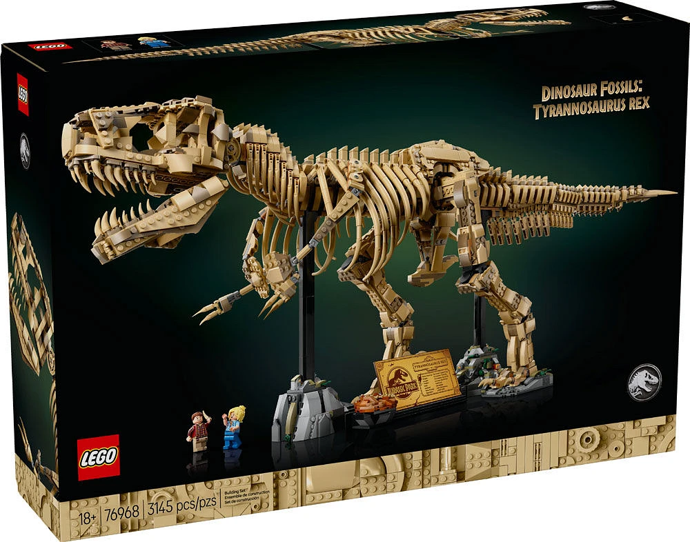 LEGO Jurassic World Dinosaur Fossils: Tyrannosaurus Rex - Building Set for Adults - Home Decor - 76968