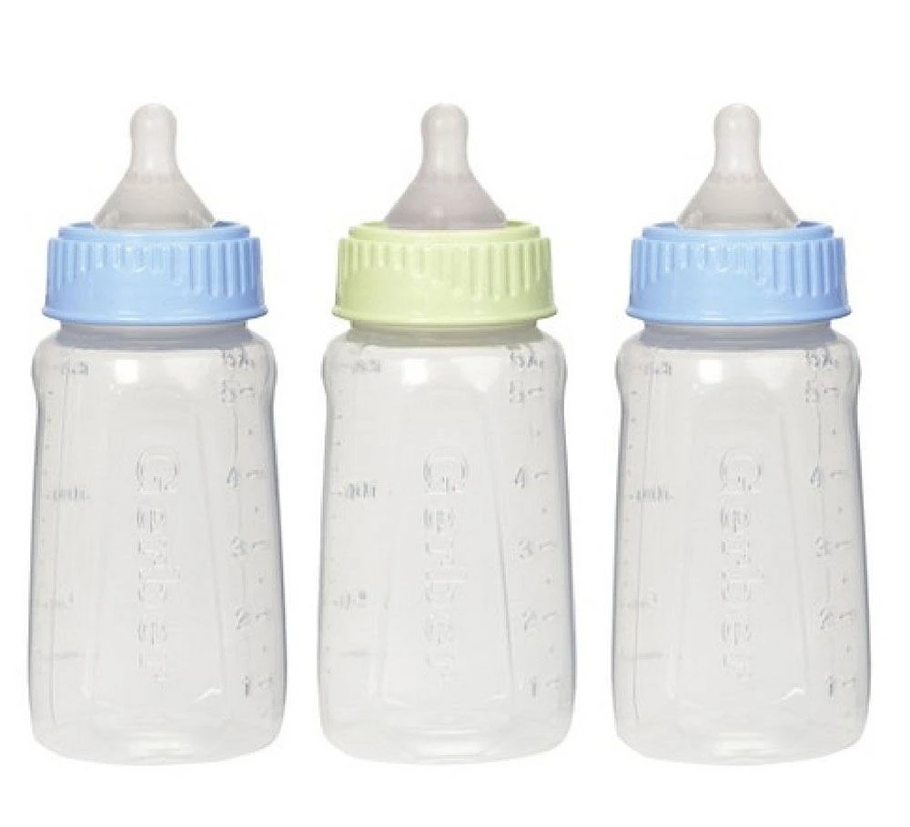 First Essentials by NUK Clearview Bottle 3-Pack, 5oz - Blue & Green