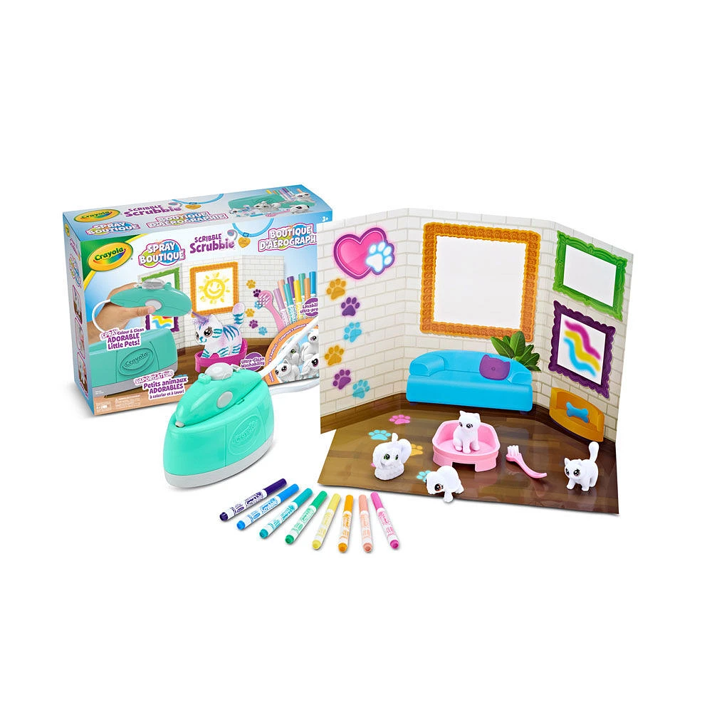 Crayola Scribble Scrubbie Pets Spray Boutique Play Set