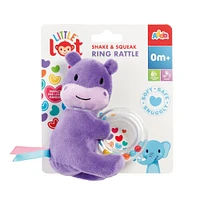 Little Lot Shake and Squeak Ring Rattle - Hippo - R Exclusive