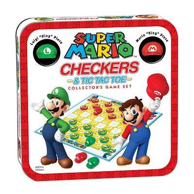 Checkers & Tic Tac Toe: Super Mario Collector's Game Set