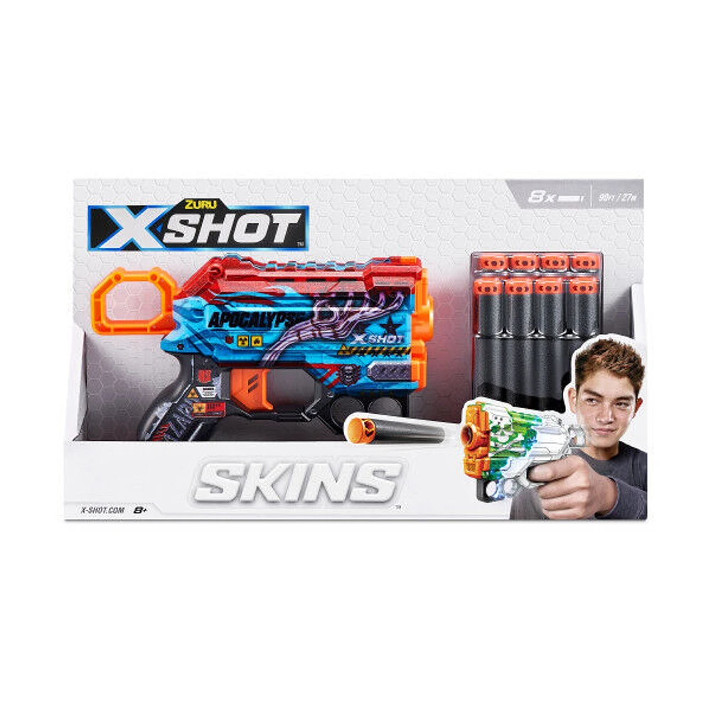Zuru X-Shot Skins Menace Dart Blaster - Apocalypse (8 Darts)