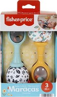 Fisher-Price Baby Rattle 'n Rock Maracas Toys, Set of 2 for Infants 3+ Months, High Contrast