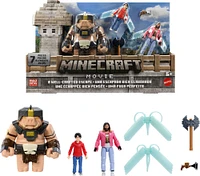 Minecraft A Well-Crafted Escape Figure Pack with 3 Action Figures & 4 Accessories Inspired by the Movie