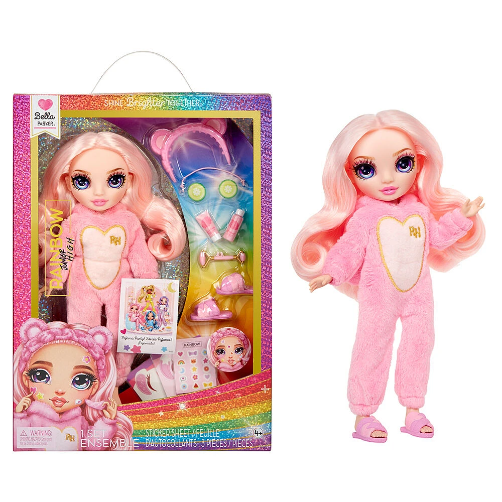 Rainbow High Jr High PJ Party- Bella (Pink) 9" Posable Doll