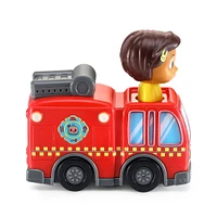 VTech CoComelon Go! Go! Smart Wheels Nina's Fire Truck and Track - English Edition